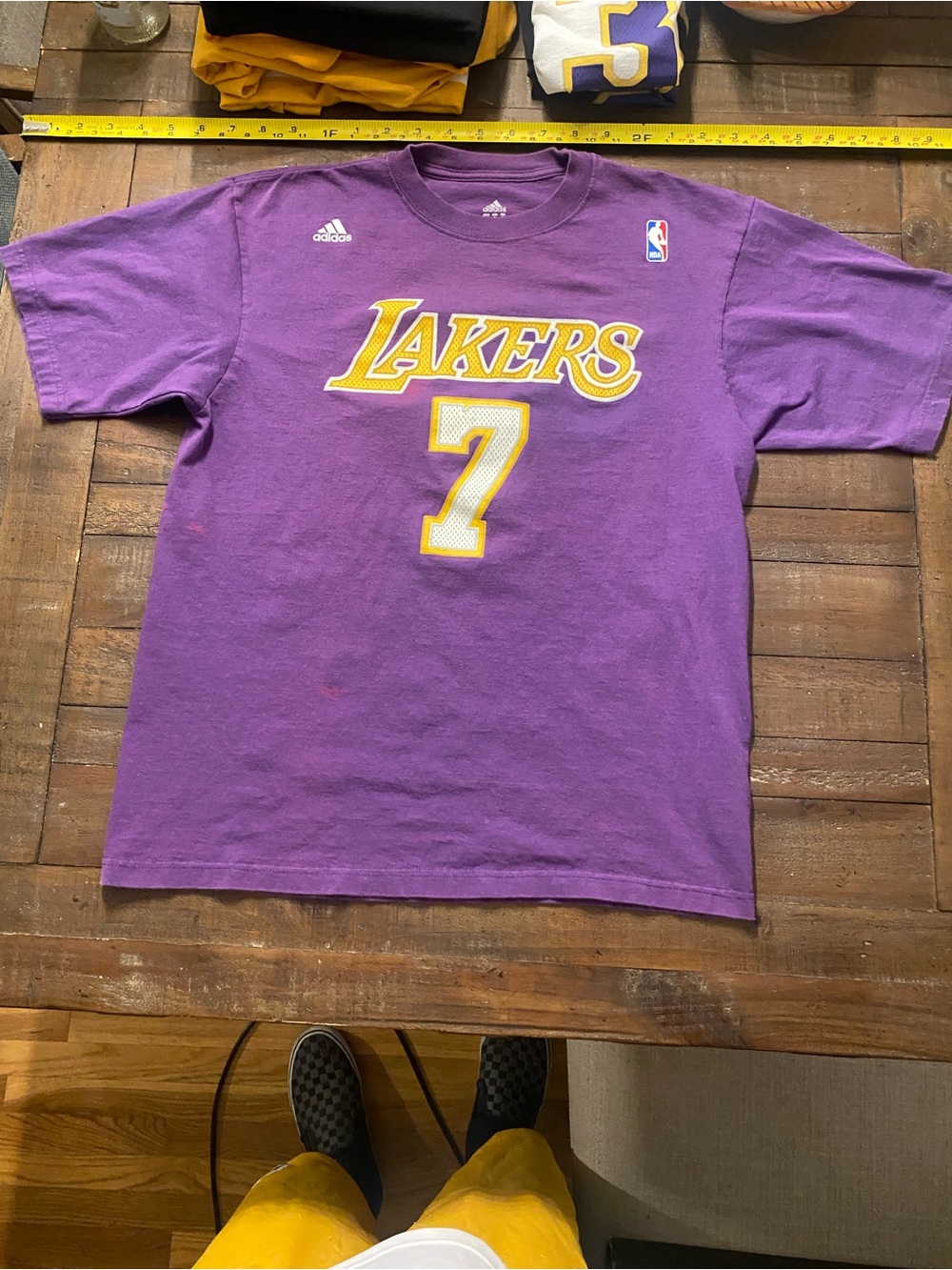 adidas Purple Los Angeles Lakers #7 OdomTee